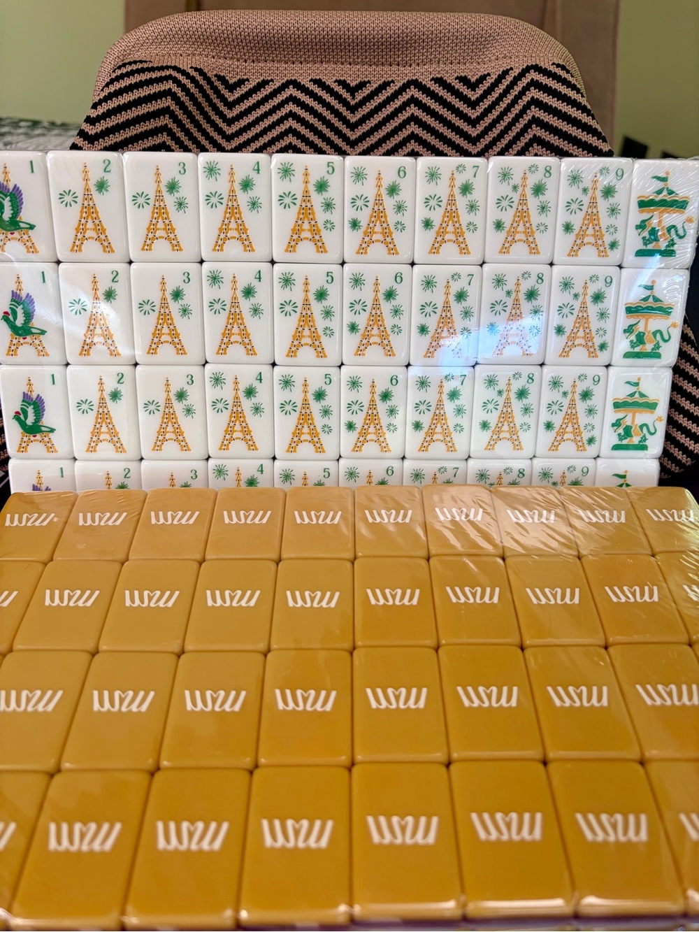 Paris Mahjong Tiles & Tile Bag 🀄️🇫🇷 - Picture 4 of 12